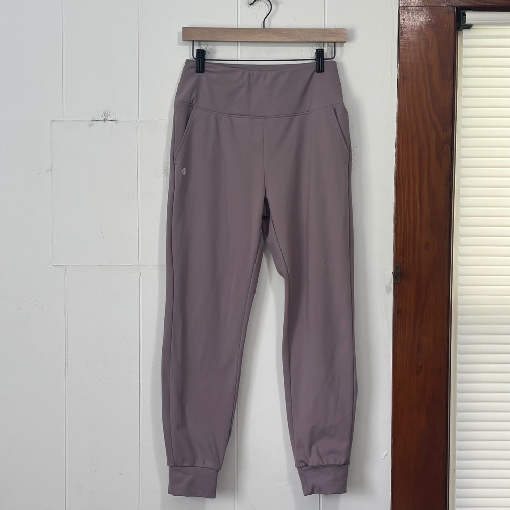 Gradual Womens High Waisted Joggers Mauve Purple Activewear Lounge Pants Small